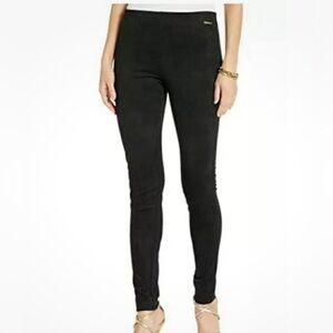 Lilly Pulitzer Anika High Rise Black Ultra Suede Leggings Sz‎ 2